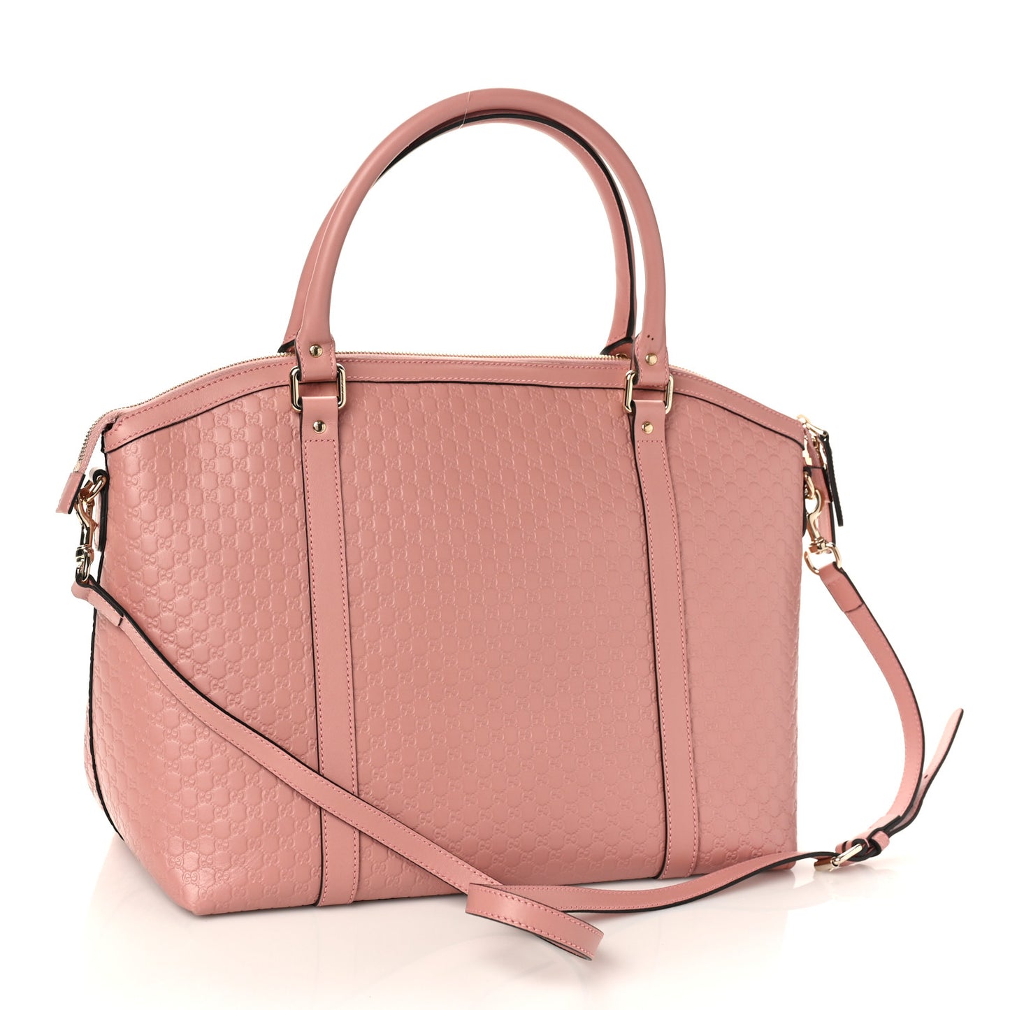 Soft Microguccissima Large Dome Satchel Soft Pink