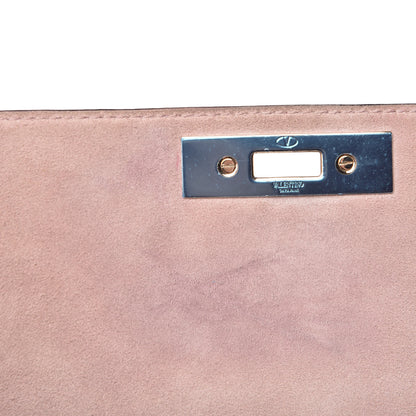 Valentino Garavani Calfskin Small Rockstud All Over Demilune Double Handle Satchel Lipstick 10 of 17