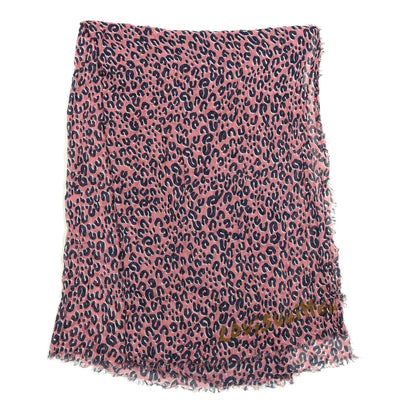 Louis Vuitton Cashmere Silk Leopard Etole Stole Corail 2 of 4