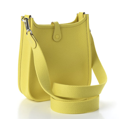 Hermes Taurillon Clemence Evelyne TPM Lime 3 of 10