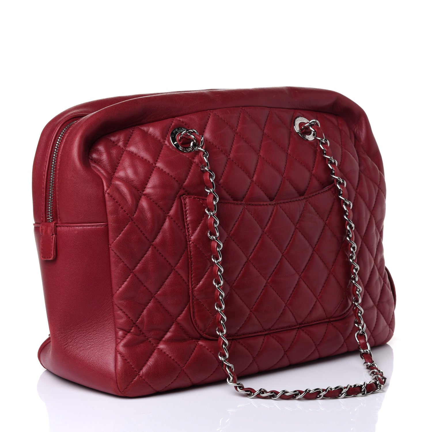 Chanel Aged Calfskin Quilted Large Reissue Camera Case Red 2 of 4
