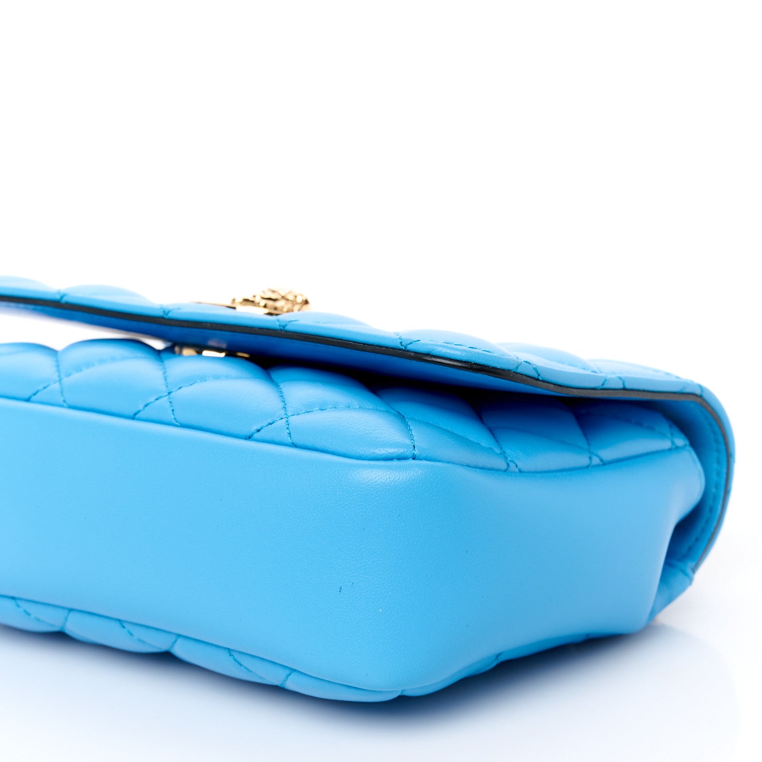 Versace Nappa Quilted Small Medusa Chain Crossbody Blue 10 of 10