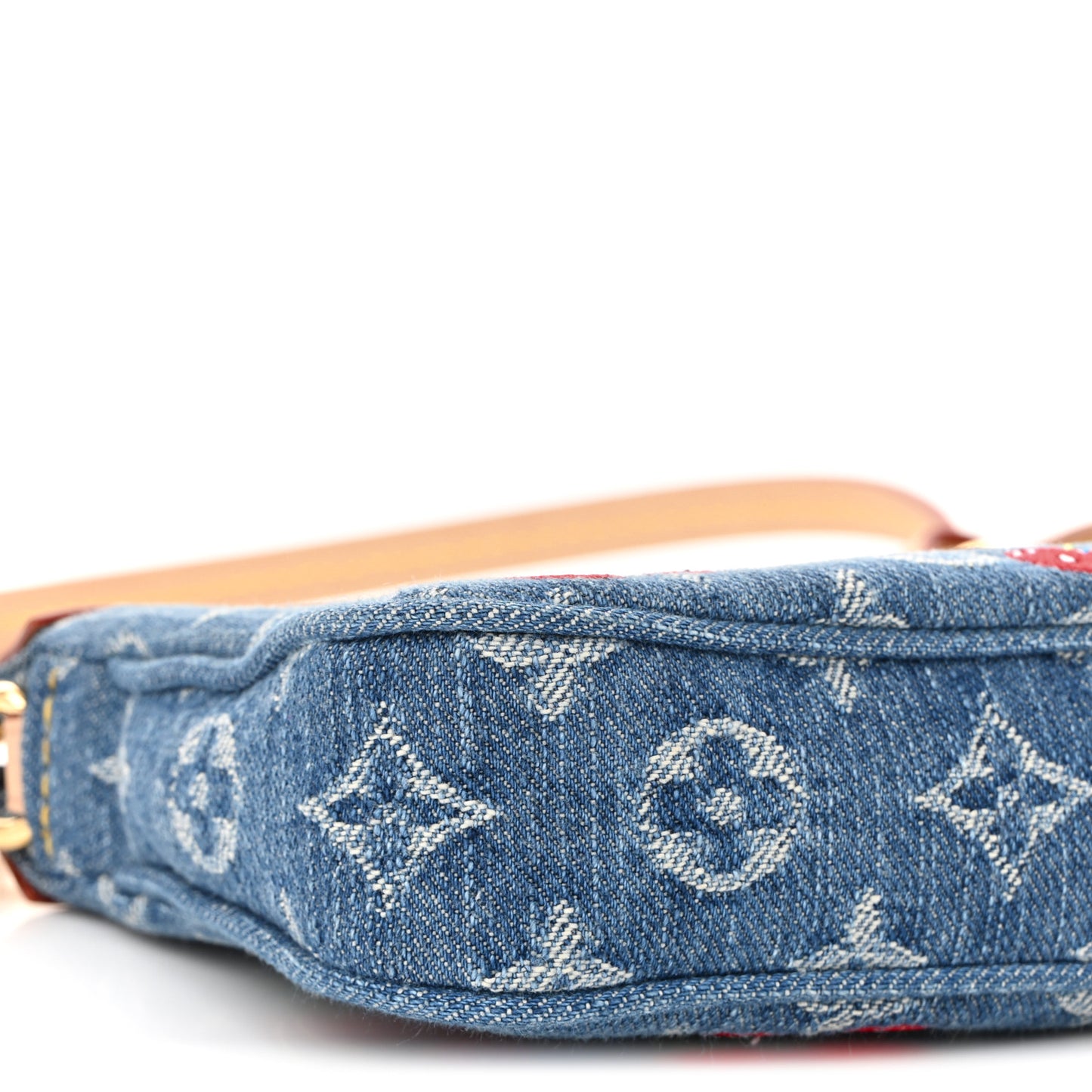 LV X TM Monogram Denim Cerises Pochette Accessories Blue