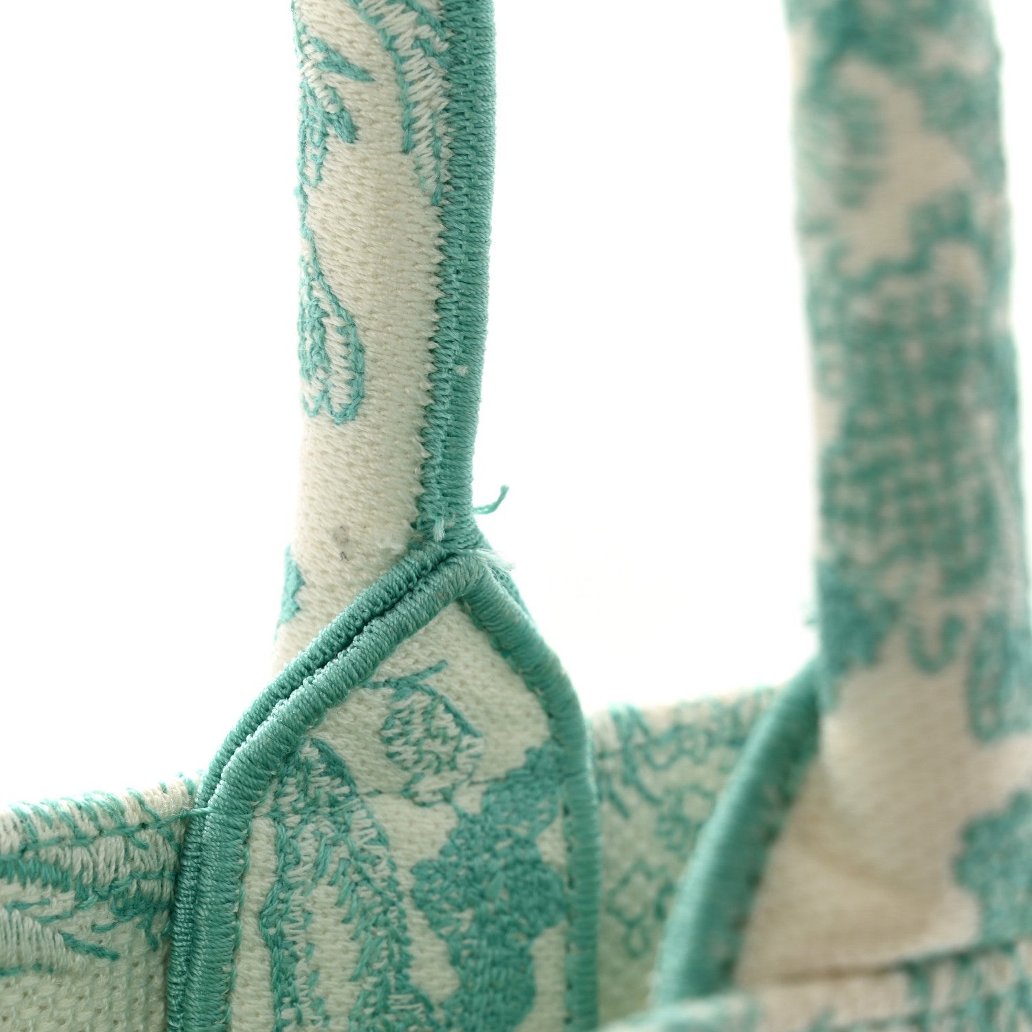 Christian Dior Canvas Embroidered Medium Dioriviera Toile De Jouy Book Tote Aquamarina 12 of 13