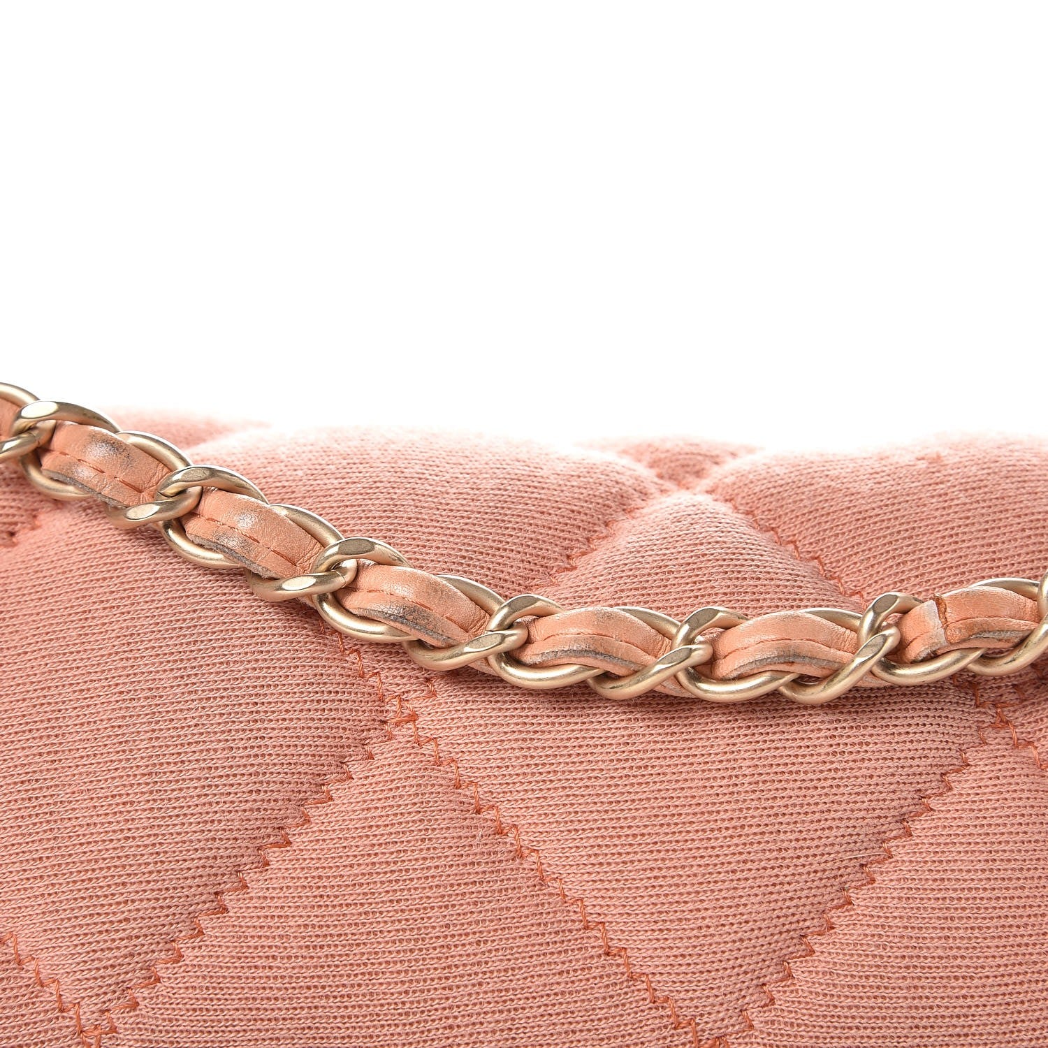 Chanel Jersey Quilted Small Flap Coral 12 of 14