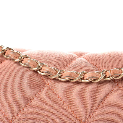 Chanel Jersey Quilted Small Flap Coral 12 of 14