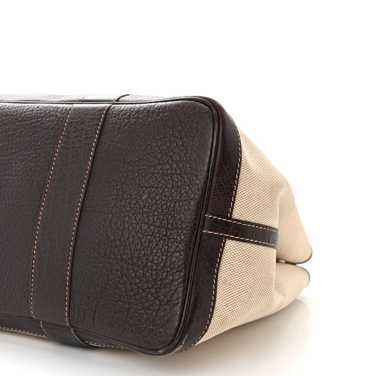 Buffle Skipper Toile Garden Party 36 MM Tote Marron Fonce