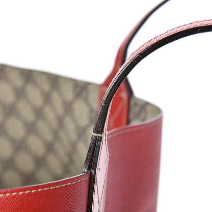 Gucci GG Supreme Monogram Medium Reversible Tote Beige Red 25 of 28