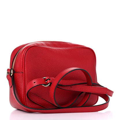 Gucci Pebbled Calfskin Small Soho Disco Bag Tabasco Red 3 of 12