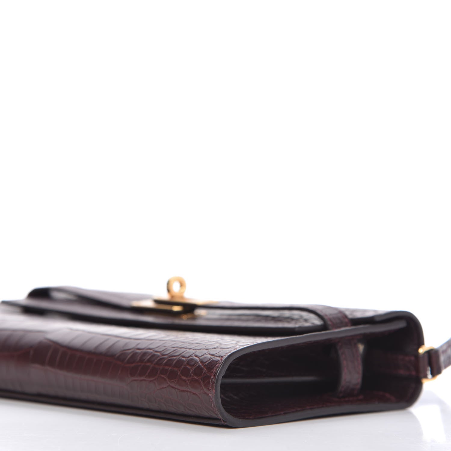 Hermes Matte Alligator Kelly To Go Wallet Bordeaux 7 of 12
