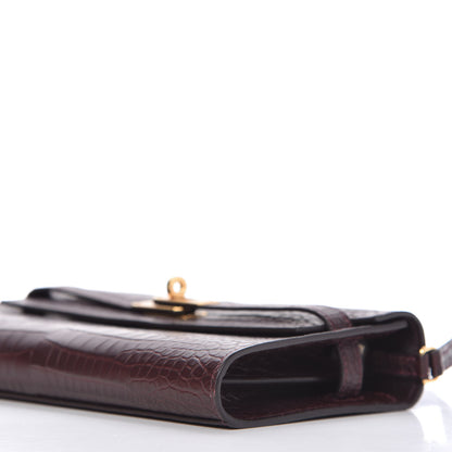 Hermes Matte Alligator Kelly To Go Wallet Bordeaux 7 of 12