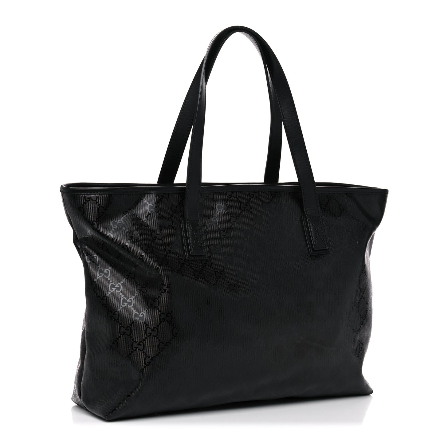 Imprime Monogram Medium Zippered Shopping Tote Black