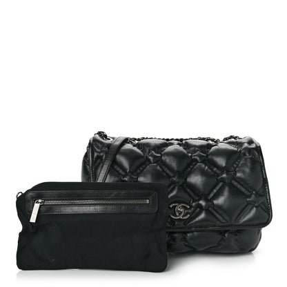 Chanel Calfskin Quilted Large Chesterfield Flap Black 1 of 9