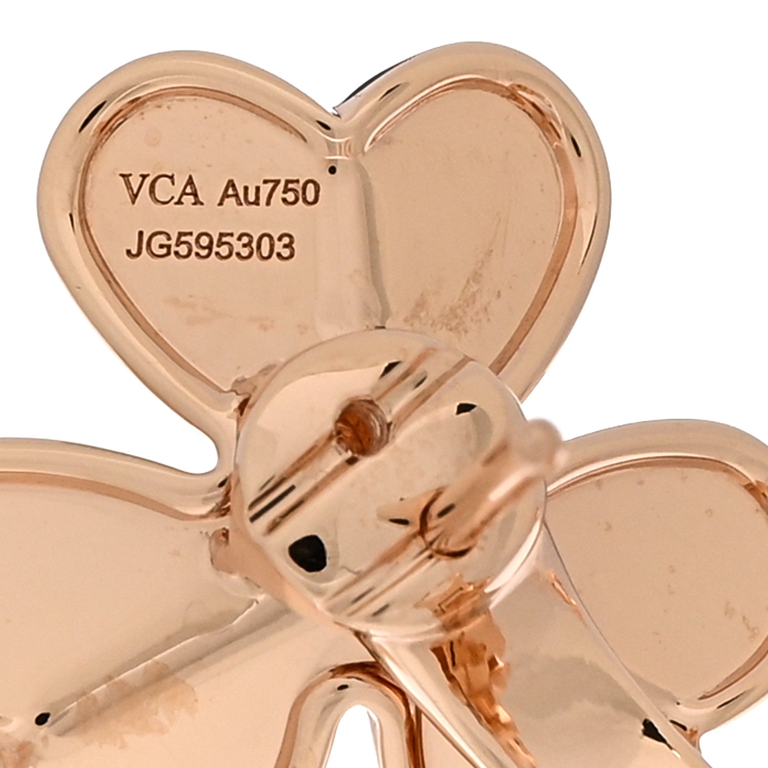 Van Cleef & Arpels 18K Yellow Gold Diamond Small Frivole Earrings 4 of 5