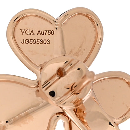 Van Cleef & Arpels 18K Yellow Gold Diamond Small Frivole Earrings 4 of 5