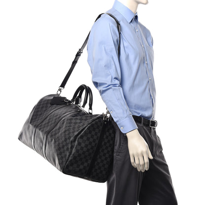 Louis Vuitton Damier Graphite Keepall Bandouliere 55 2 of 12