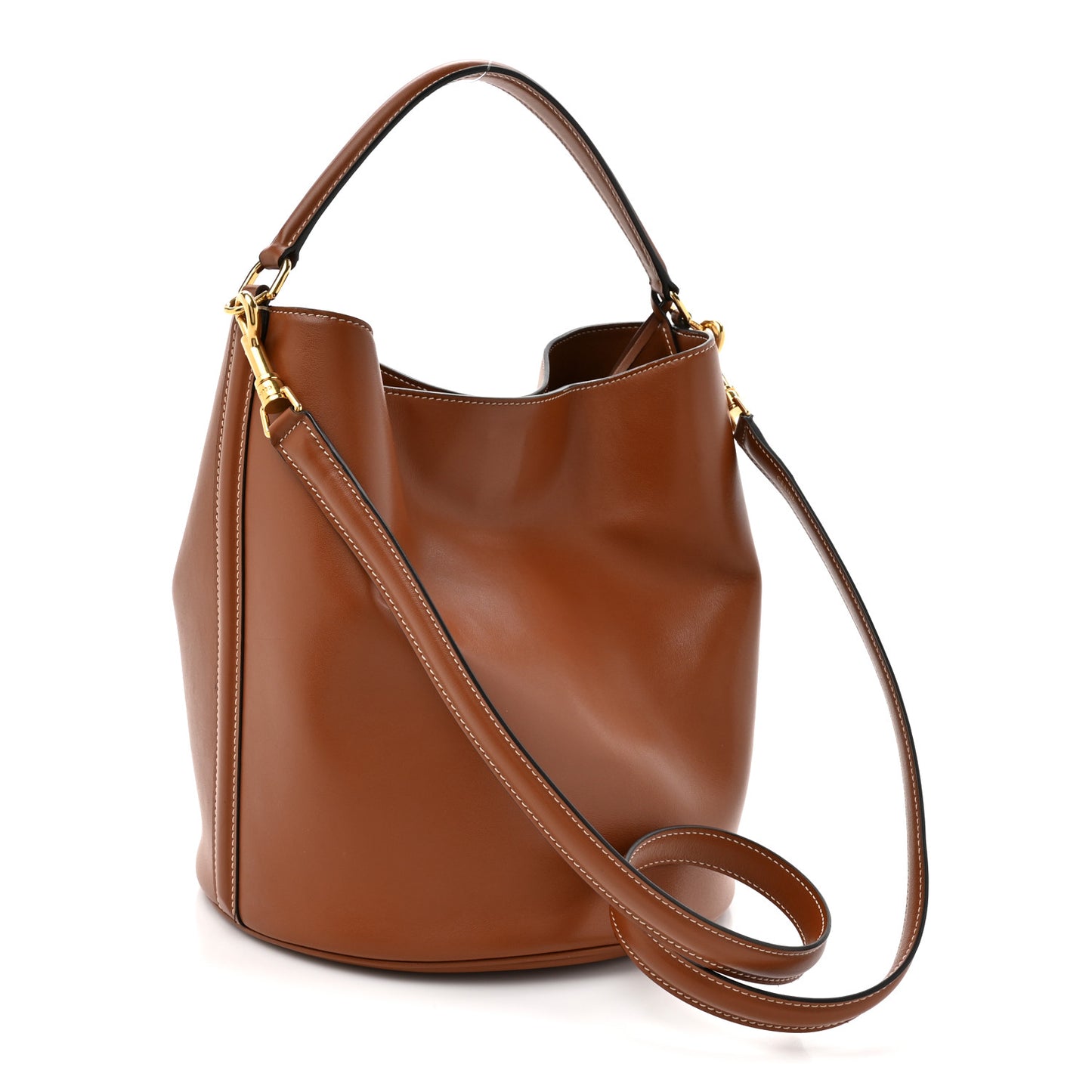 Smooth Calfskin Bucket 16 Bag Tan