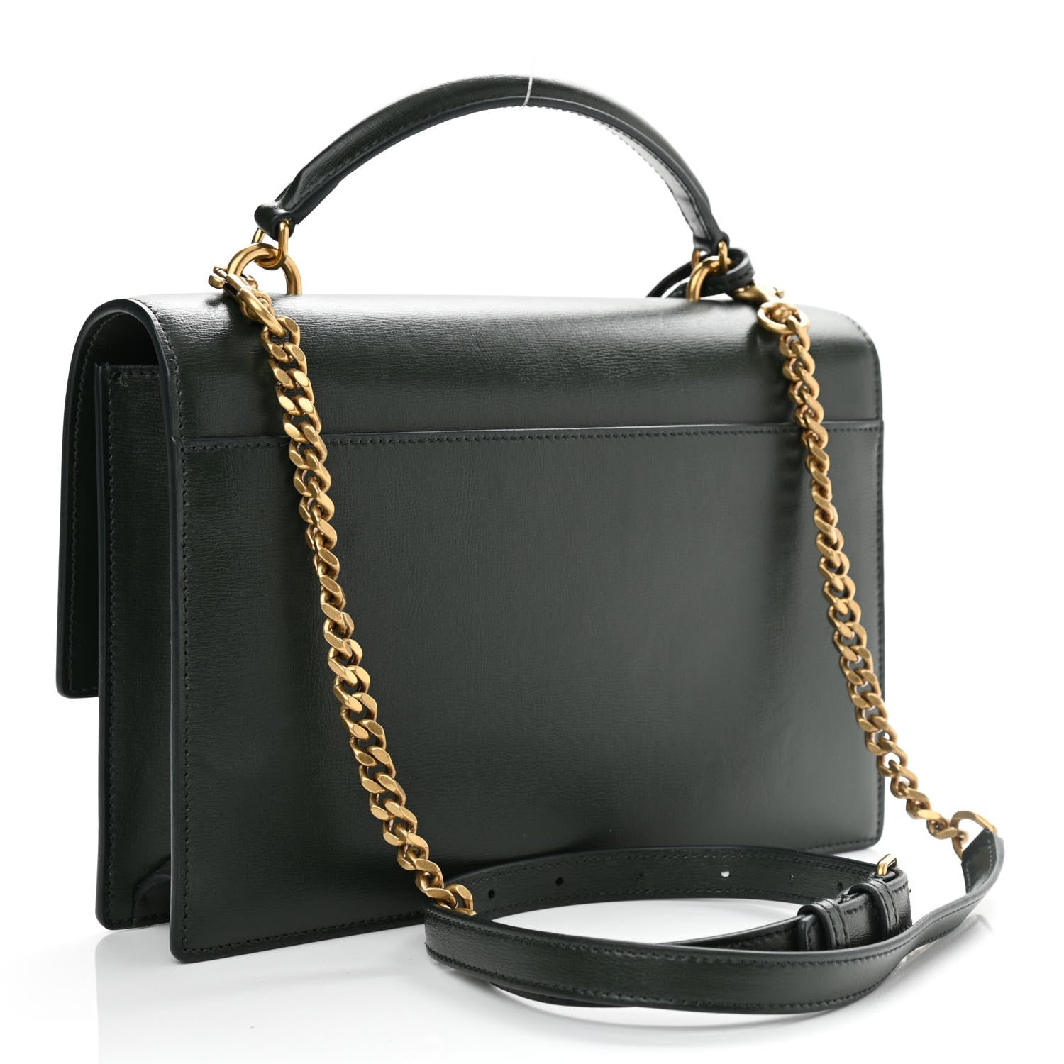 Saint Laurent Calfskin Medium Monogram Sunset New Vert Fonce 3 of 11