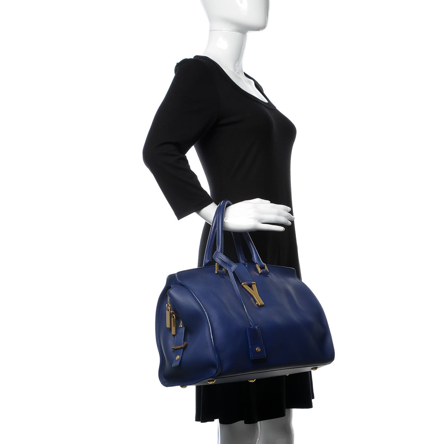 Calfskin Medium Classic Y Cabas Navy