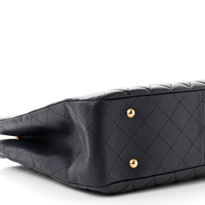 Chanel Caviar Quilted Large CC Shopping Tote Navy 10 of 11