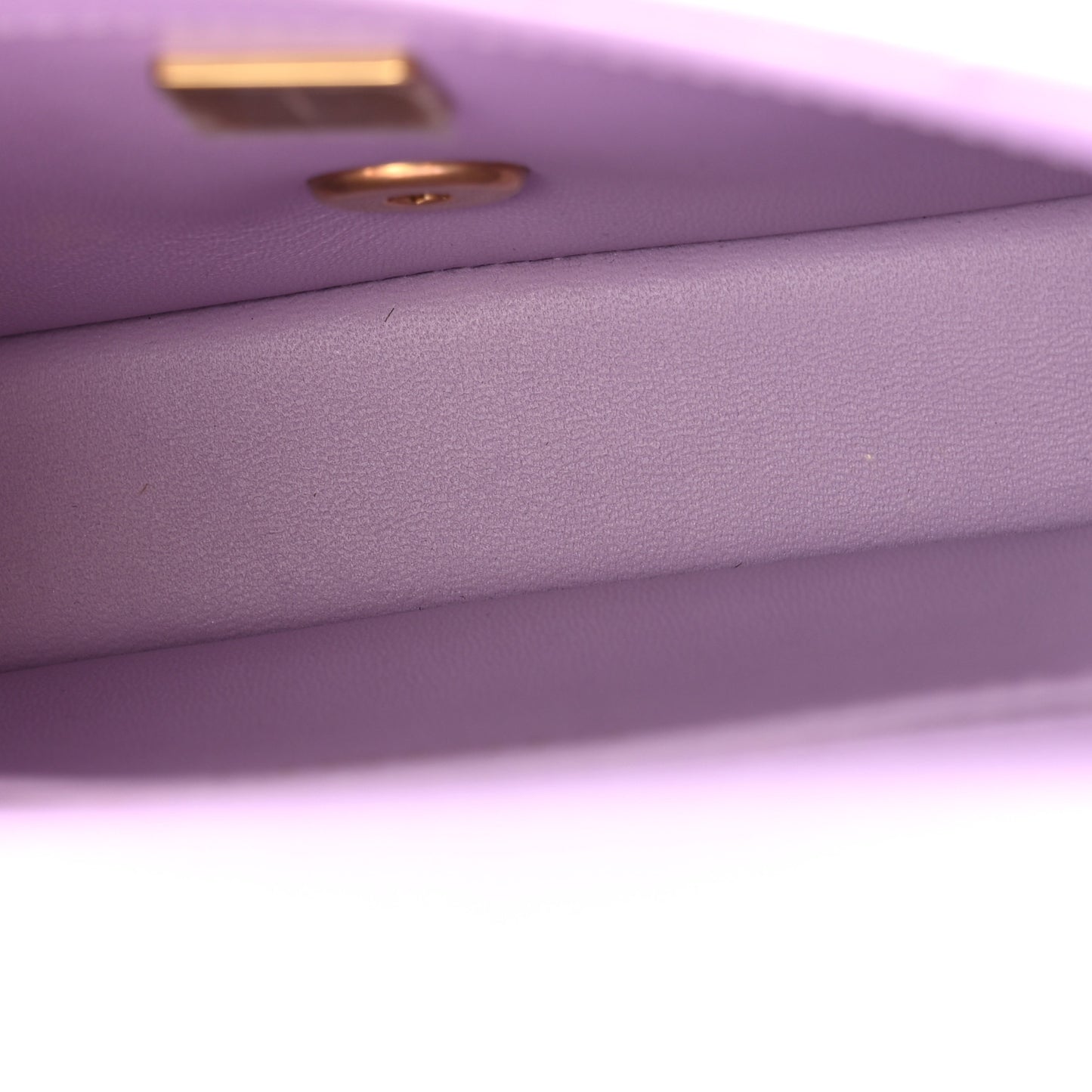 Caviar Quilted Mini Rectangular Sweetheart Flap Lilac