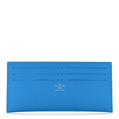 Louis Vuitton Calfskin Felicie Card Holder Insert Blue 1 of 6