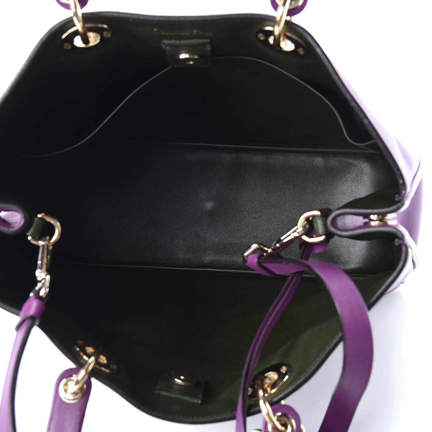 Christian Dior Smooth Calfskin Large Diorissimo Tote Purple 6 of 12