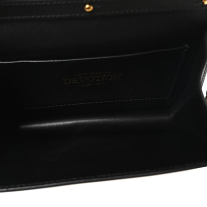 Dolce & Gabbana Smooth Calfskin Small Devotion Envelope Top Handle Bag Black 5 of 9