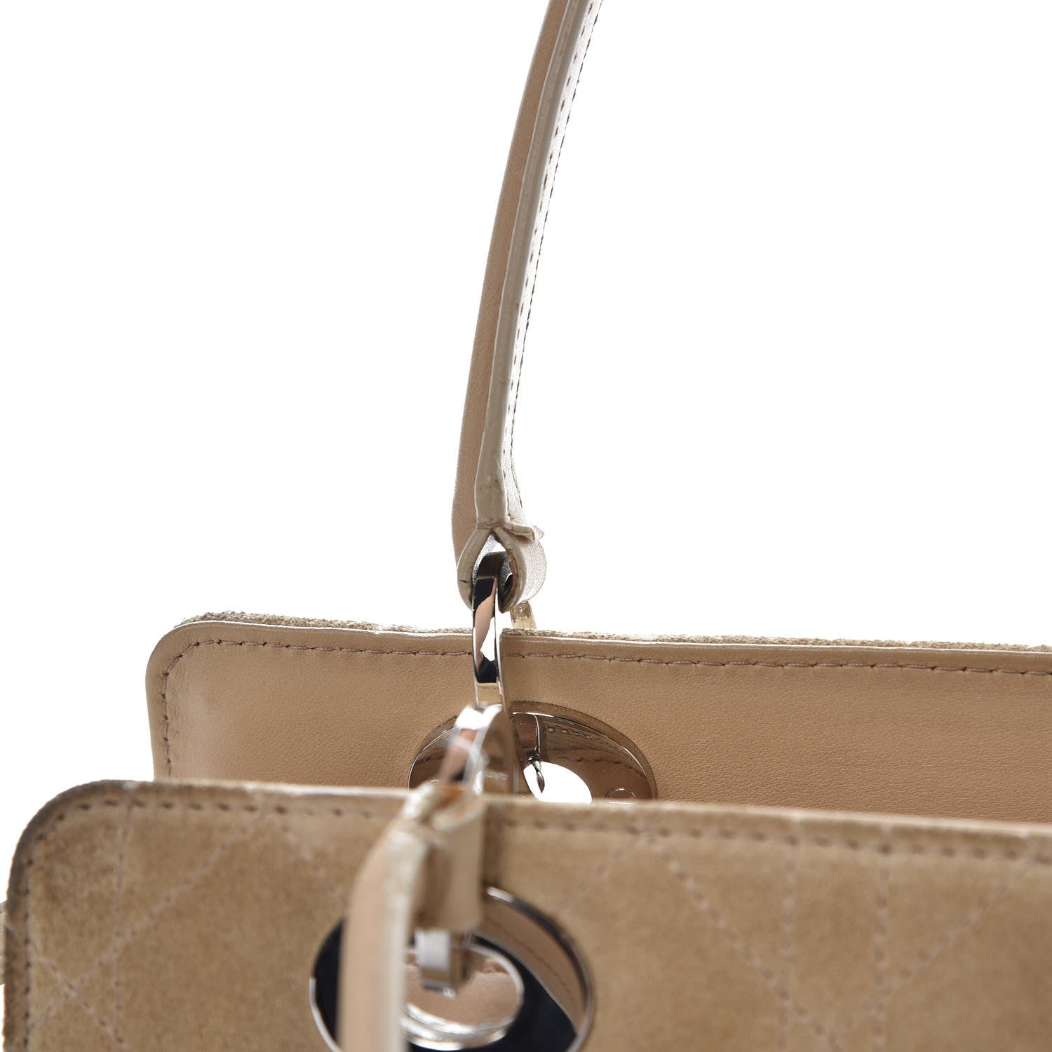 Christian Dior Suede Cannage Stitched East West Lady Dior Beige 10 of 25