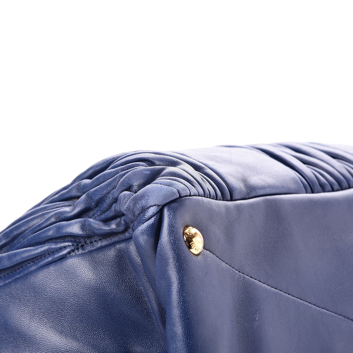 Nappa Matelasse Tote Blue