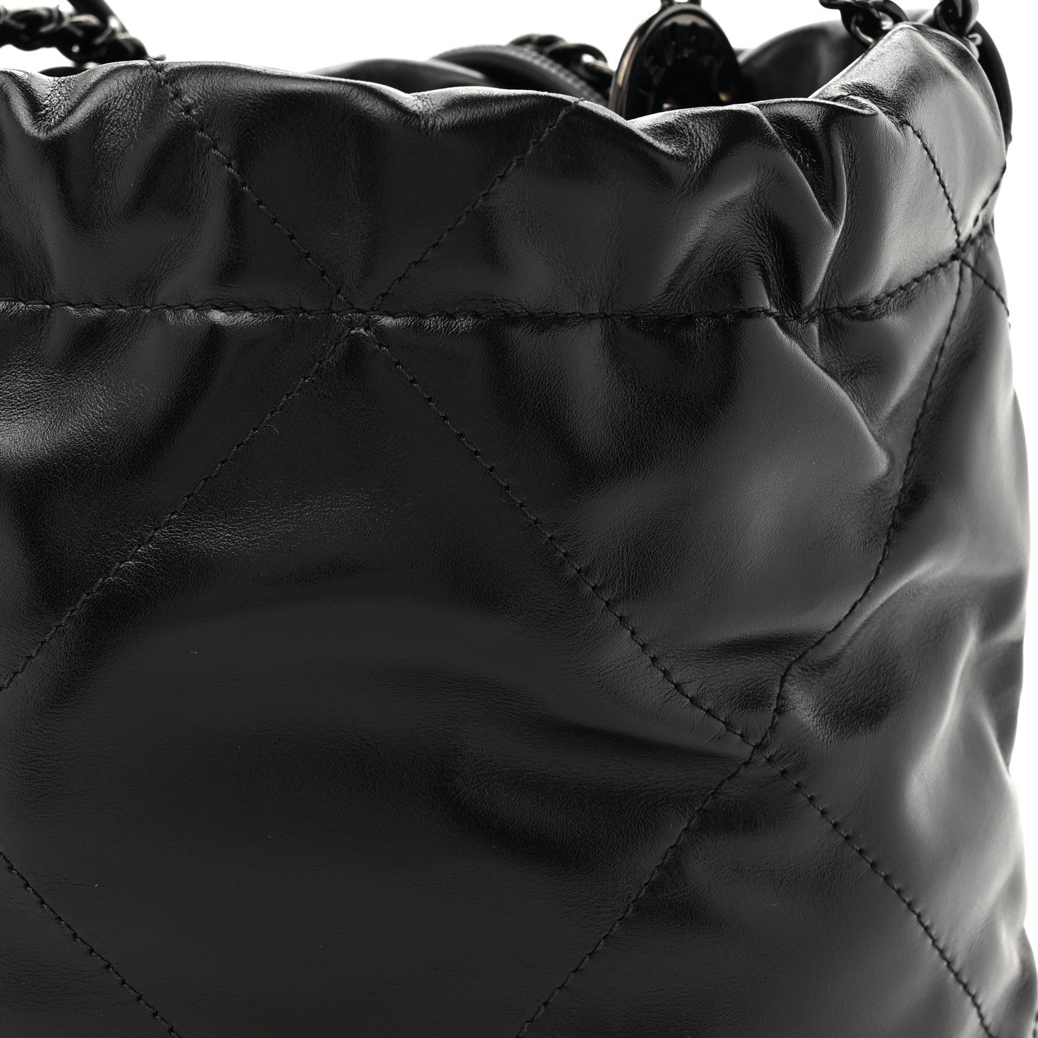 Chanel Shiny Calfskin Quilted Mini Chanel 22 So Black 8 of 10