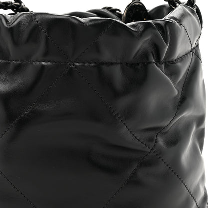 Chanel Shiny Calfskin Quilted Mini Chanel 22 So Black 8 of 10