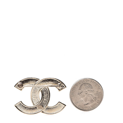 Chanel Crystal Pearl Chain Mania CC Brooch Gold 2 of 3