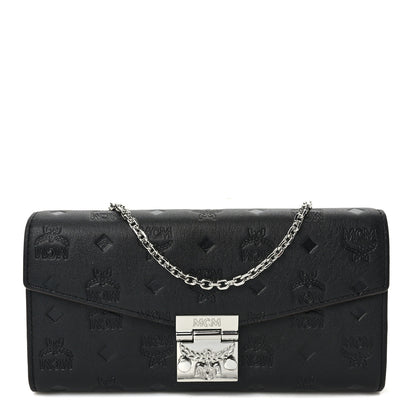 MCM Calfskin Ottomar Large Patricia Wallet On Chain Black 1 of 10