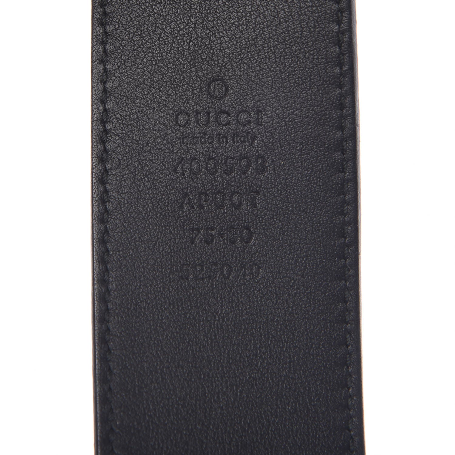 Gucci Calfskin Double G 40mm Belt 75 30 Black 7 of 7