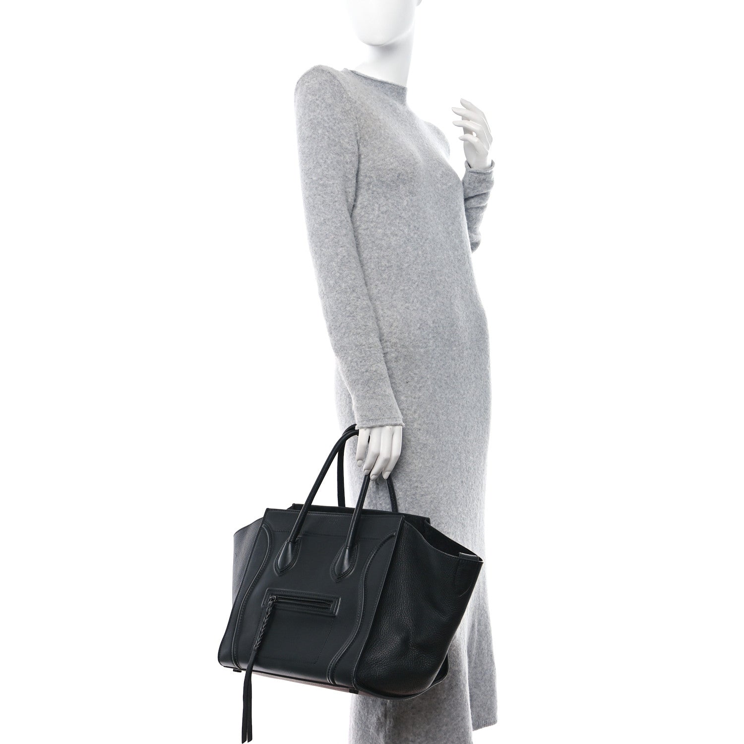 Celine Smooth Calfskin Medium Phantom Luggage Black 2 of 20