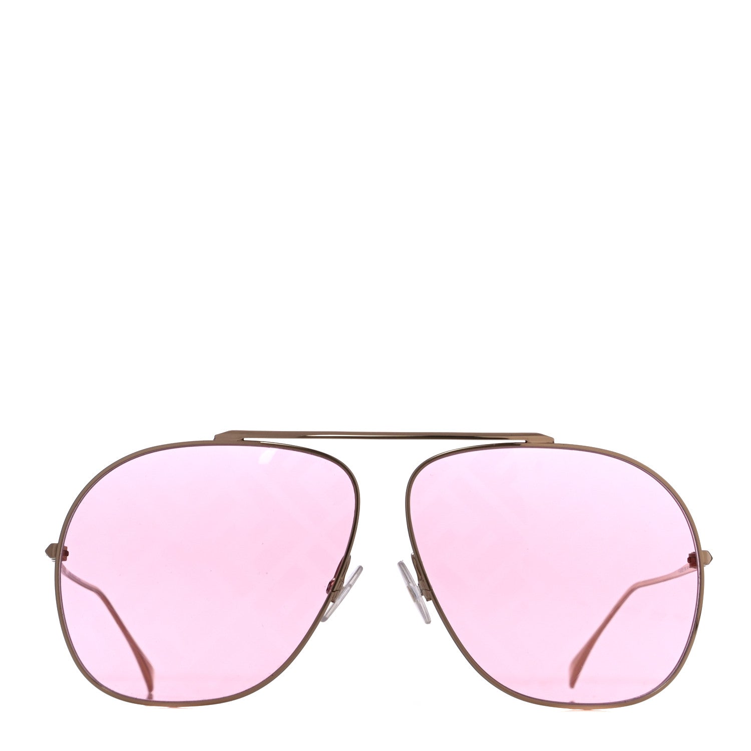 Fendi Metal FF Family Aviator Sunglasses FF0407 Pink 4 of 6
