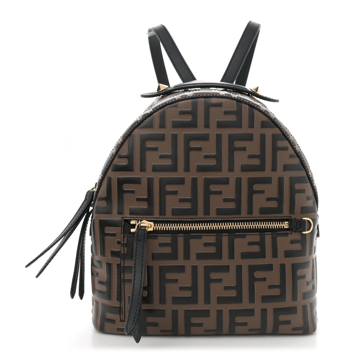 Vitello Bi-Color FF 1974 Embossed Mini Backpack Maya Black