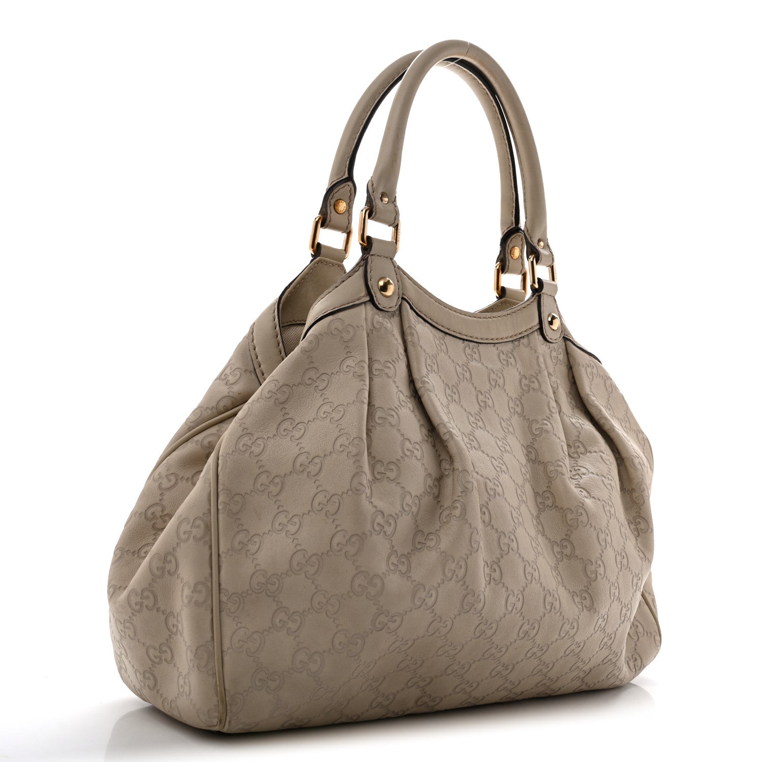 Gucci Guccissima Medium Sukey Tote Mystic White 8 of 17