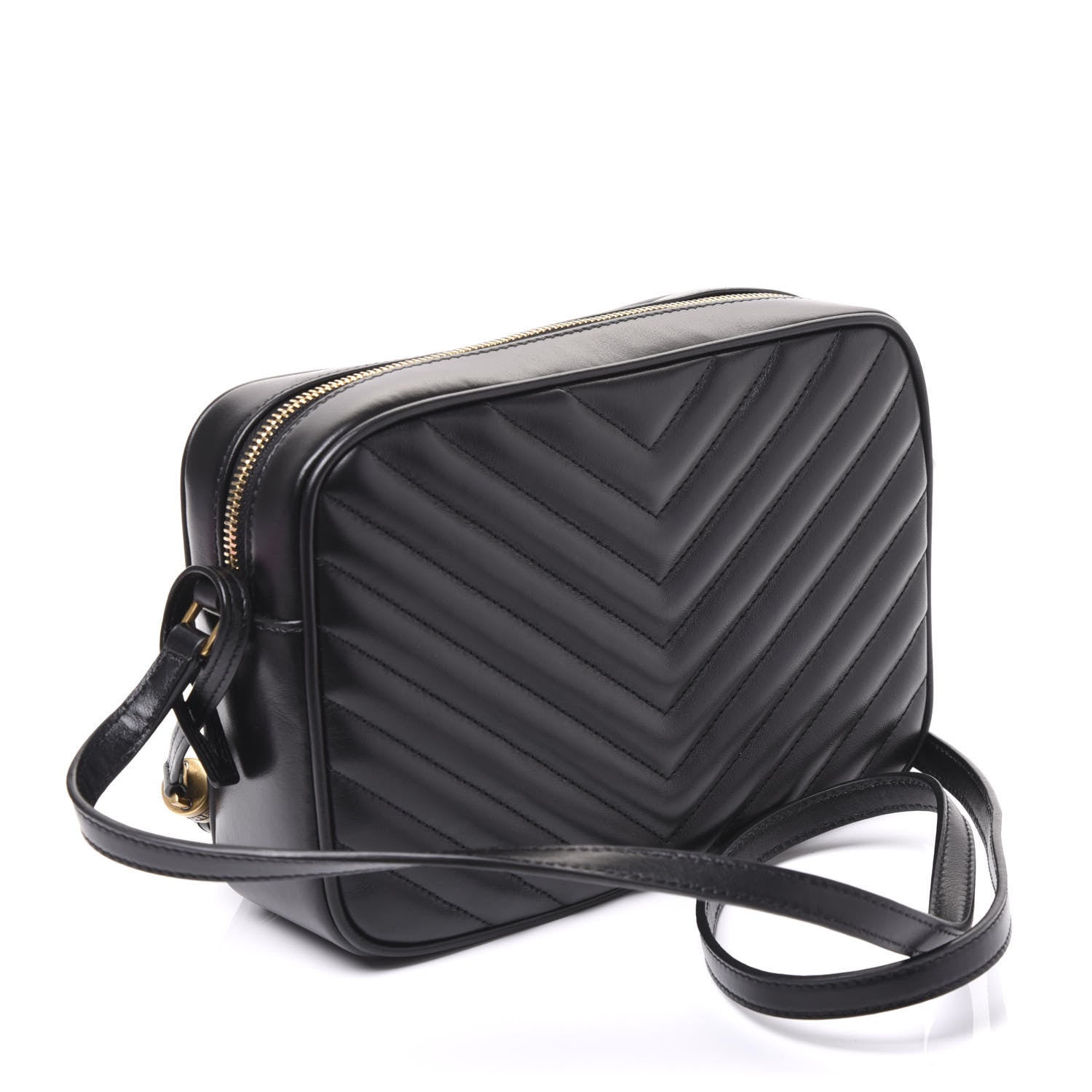 Saint Laurent Calfskin Matelasse Monogram Lou Camera Bag Black 2 of 8