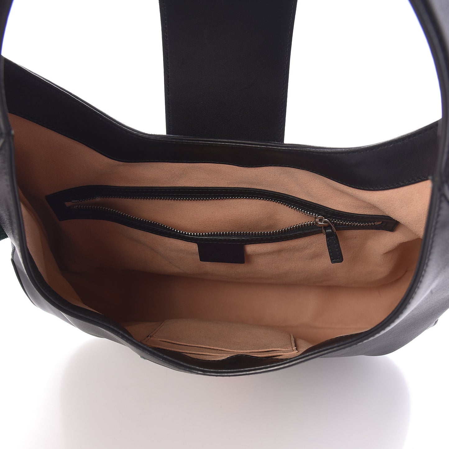 Calfskin Web Stripe Medium Dionysus Hobo Black