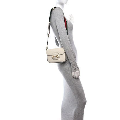 Gucci Azalea Calfskin Web Mini Horsebit 1955 Shoulder Bag Mystic White 2 of 10