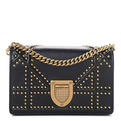 Christian Dior Lambskin Studded Micro Diorama Flap Bag Black 1 of 4