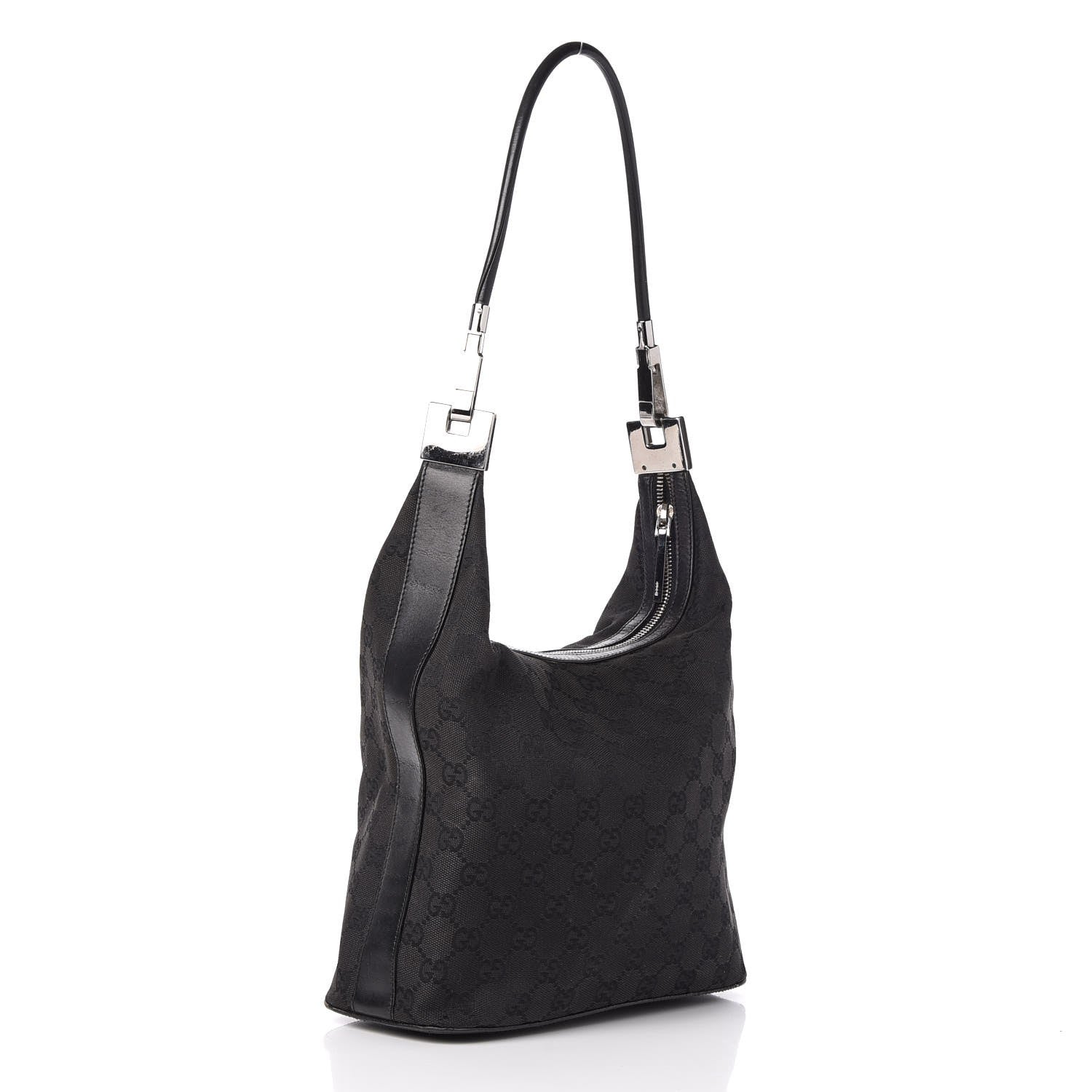 Gucci Monogram Medium Hobo Black 3 of 7