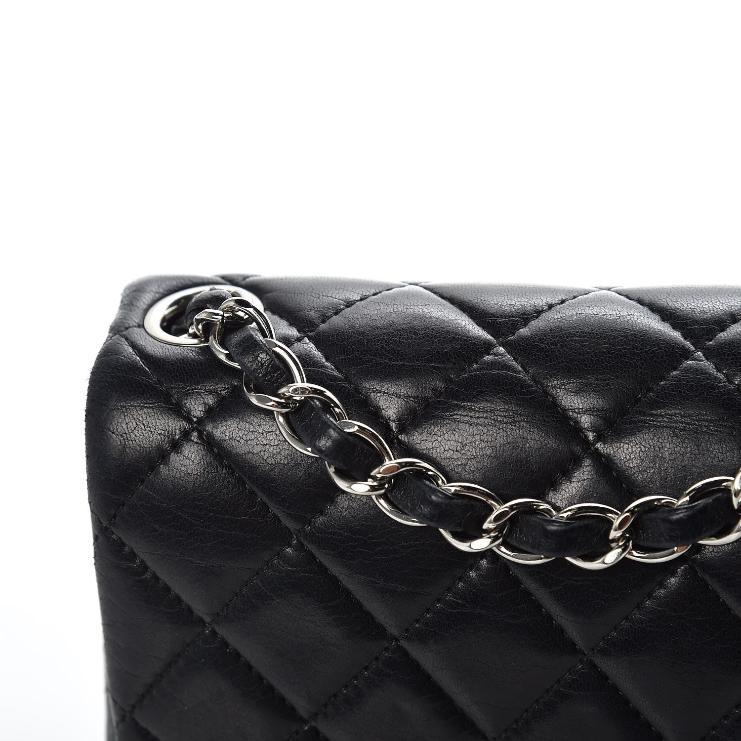 Chanel Lambskin Quilted Mini Square Flap Black 13 of 16