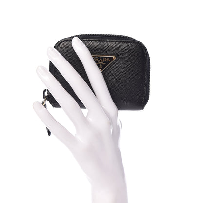 Prada Saffiano Coin Purse Black 2 of 9