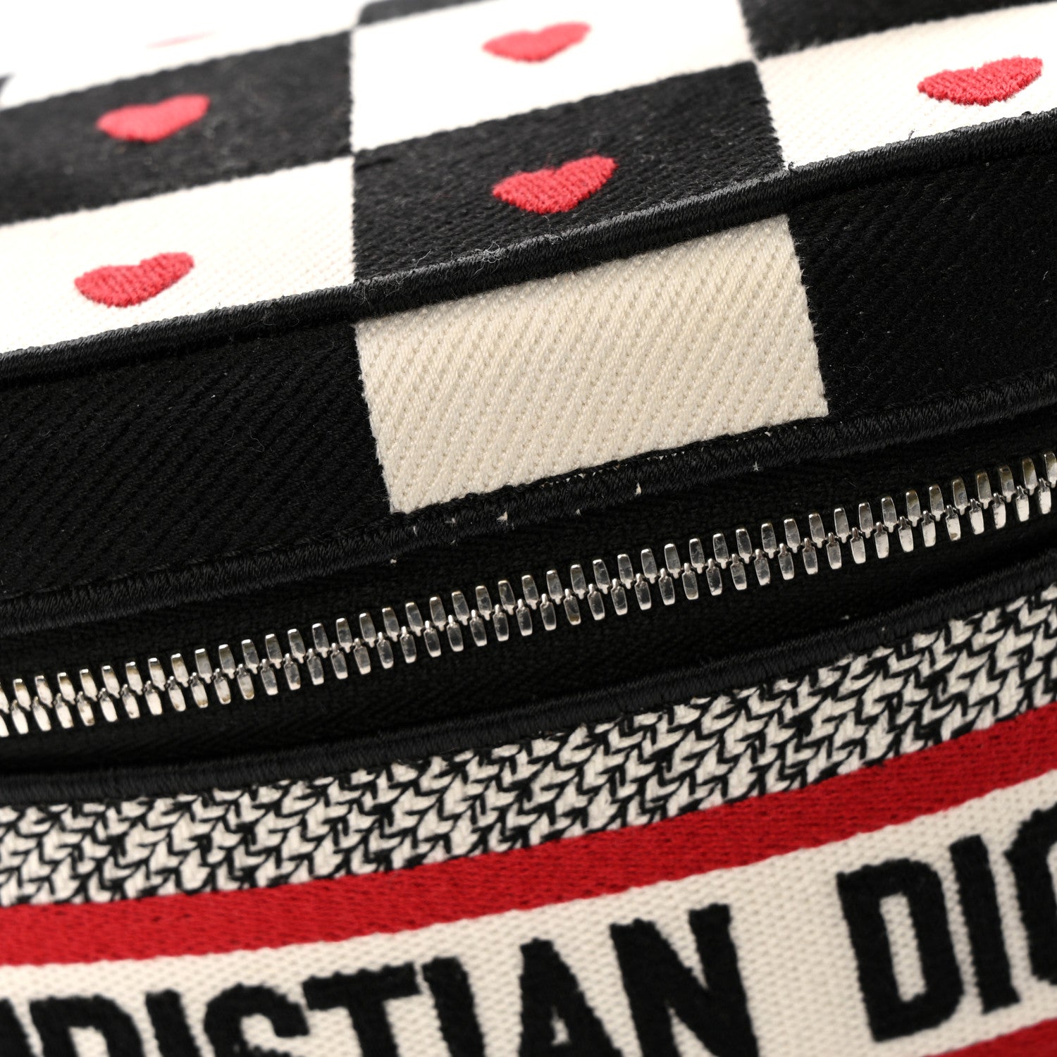 Christian Dior Canvas D-Chess Embroidered Dioramour Diortravel Vanity Case Red 11 of 13