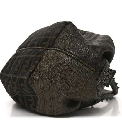 Fendi Zucca Goatskin Spy Bowler Tobacco Bronzo 18 of 23