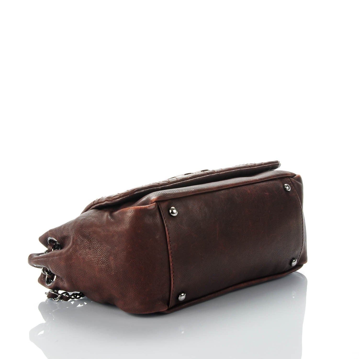 Chanel Calfskin Diamond Stitch Accordion Flap Brown 4 of 7