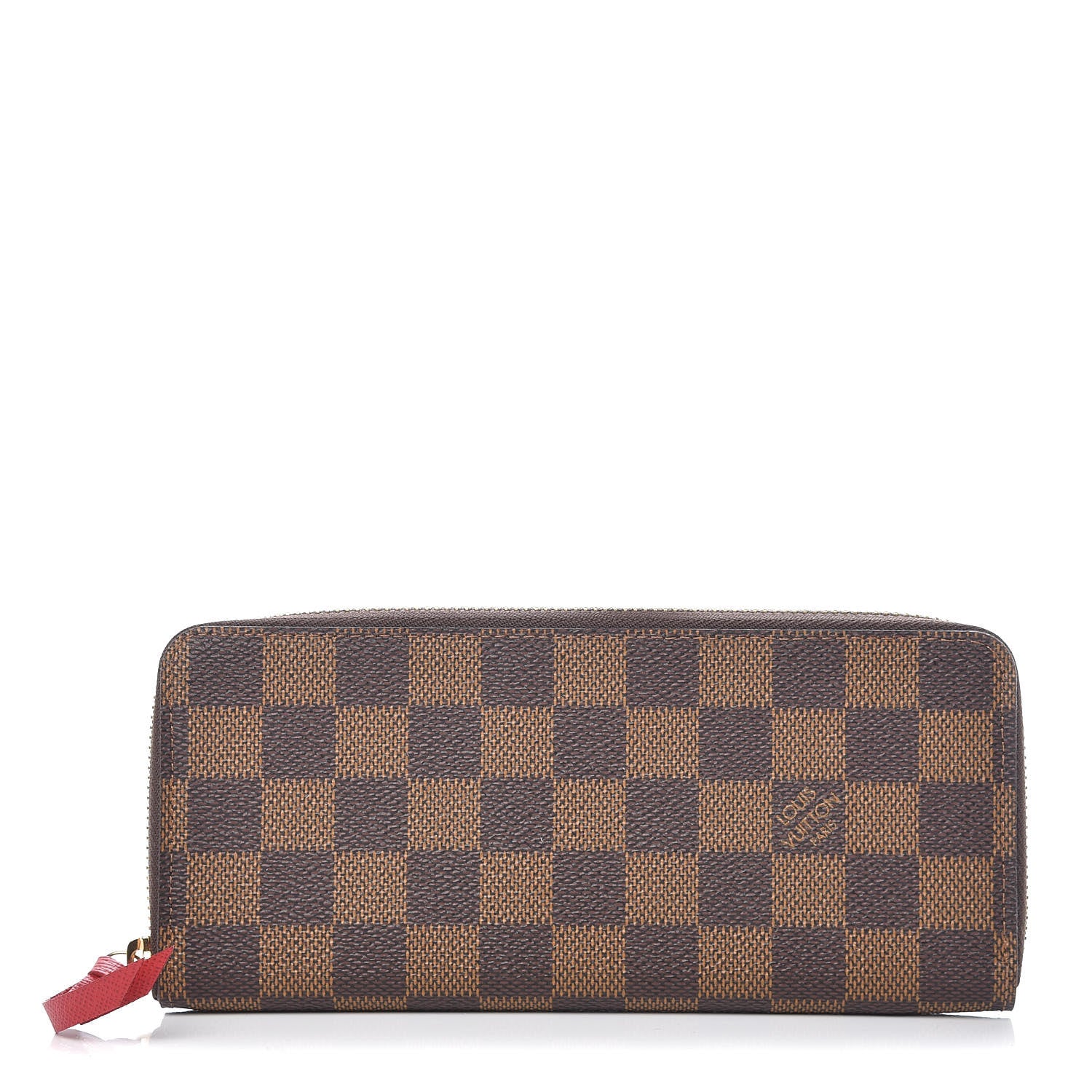 Louis Vuitton Damier Ebene Clemence Wallet Cherry 1 of 8